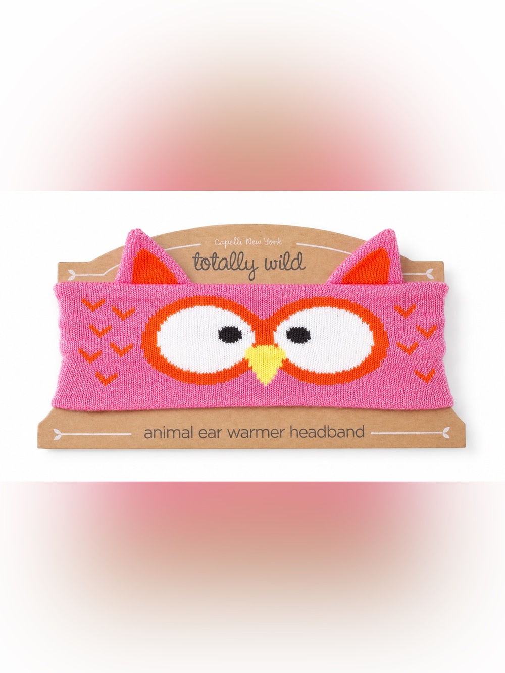 Cupcakes & Cartwheels Pink & Orange Owl Ear Warmer Headband NWT